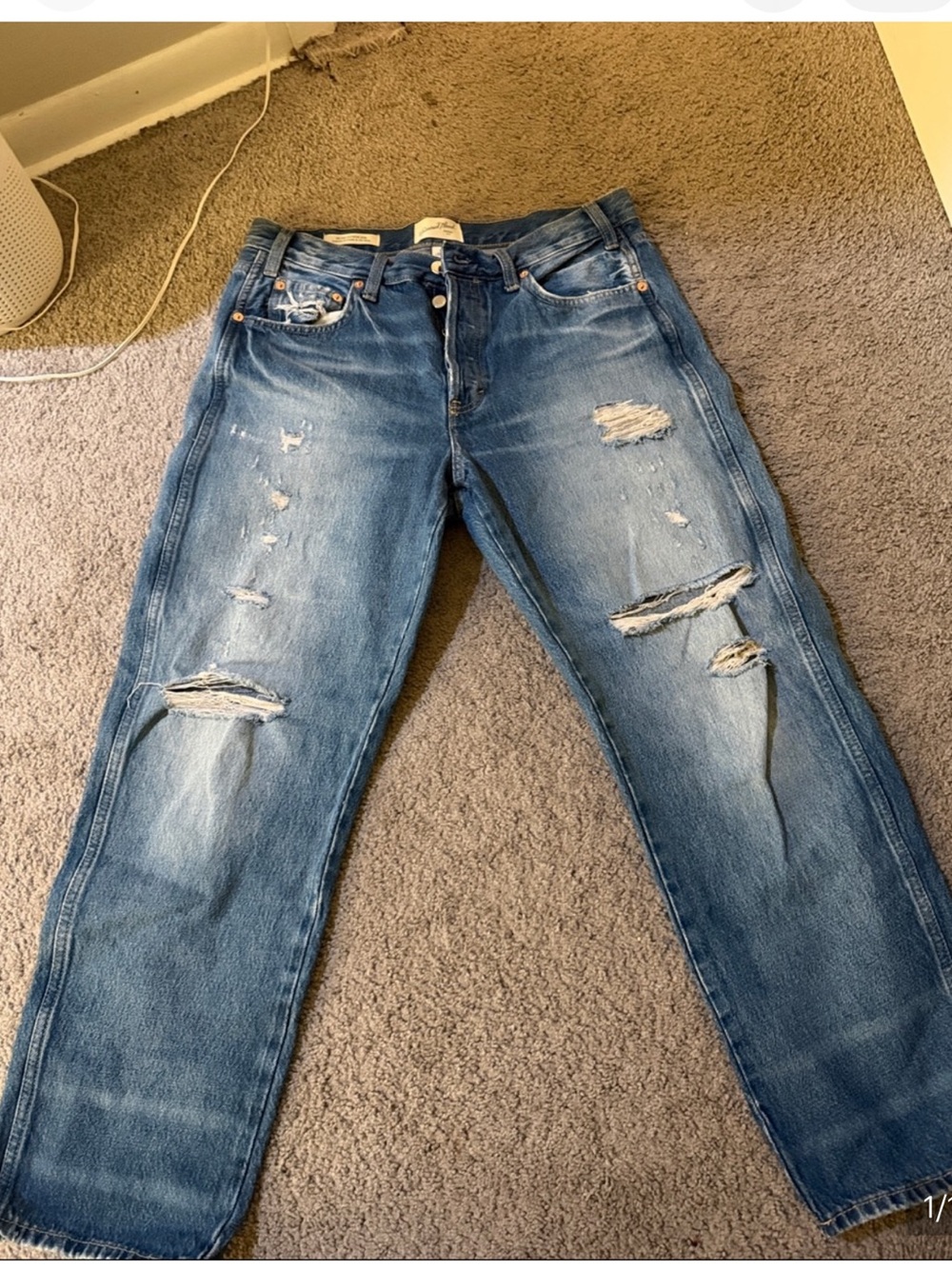 Target Distressed Boyfriend Jeans in Medium Blue